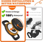 Waterproof Airtag Dog Collar Holder: 2 Pack Soft Silicone Air Tag Holder for Pet Dogs Cats Collar, IPX8 Waterproof AirTag Dog Tracker Protective Cover, Collar Holder Compatible with Apple Airtag