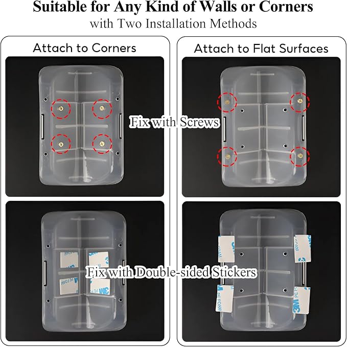 Kingtree Cat Corner Scratcher Self Groomer with Catnip, 2 Pack Softer Cat Face Scratchers Wall Corner Grooming Massage Combs for Long & Short Fur Cats