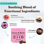 Natural Dog Company Cranberry Supplement for Dogs - Urinary & Bladder Support - D-Mannose for Dog Promotes Bladder Health - Turkey Flavor - Dog UTI Incontinence Supplement - 90 Soft Chews