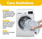 CATISM Cat Bed, Cat Cave for Indoor Cats, Soft Cat Dome, Self-Warming 2 in 1 Foldable Pet Cat House with Washable Cushioned Pillow Calming Fluffy Dog Beds for Small Dogs with Anti-Slip Bottom Gray