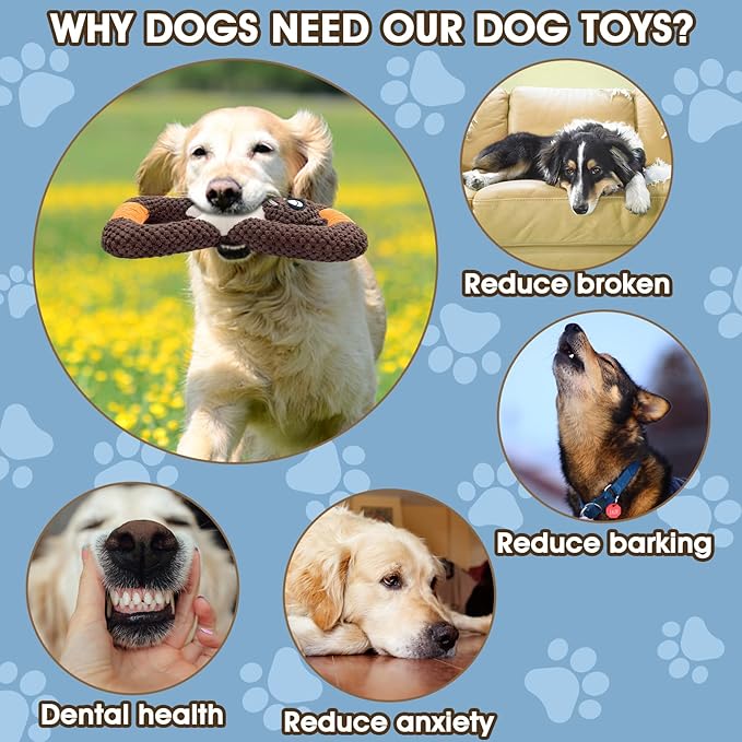 Plush Indestructible Durable Tough Dog Toys for Small Dogs, Interactive Dog Toys for Small Medium Large Dog Breeds (Raccoon)