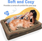 Washable Orthopedic Large Dog Bed - XL Large Dog Bed with Removable Bolsters Cover Foam Support Big Dogs Beds Non-Slip Bottom & Waterproof