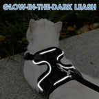 Cat Harness and Leash, Cat Harness Escape Proof with Reflective Strap - Adjustable Cat Leash Breathable Comfortable Vest for Walking Travel Outdoor, Black, S
