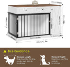 Dog Crate Furniture Kennel with Double Doors Wooden Pet House with 2 Drawers and Storage Cabinet, Indoor Dog Cage Farmhouse Modern Side End Table for Small Medium Dogs, White
