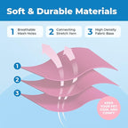 Voyager Escape-Proof Step-in Lock Cat Harness & 5ft Neoprene-Handle Leash Set All-Weather Mesh with Reflective Stitching for Small to Large Cats by Best Pet Supplies, Pink (327), XXXS