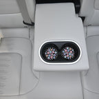 2 Pack Absorbent Car Coasters for Cup Holders,Gradient Black Dog paw Print Ceramic Coasters with Cork Back and Finger Slot,2.56" Auto Accessories for Women & Men.