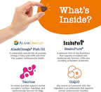 Zesty Paws Cardiovascular Support for Dogs - Taurine for Dogs - with CoQ10, L Carnitine & Sea Buckthorn - Senior Heart Health - AlaskOmega Fish Oil Omega 3 - Senior - Salmon - 90 Count