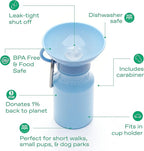 Springer Dog Water Bottle | Portable Travel Water Bottle Dispenser for Dogs | Dog Gift Seen on Oprah's Favorite Things, Shark Tank | Leak-Proof Bottles Fill Bowl with Water | BPA-Free 15oz Sky Blue