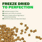 Get Joy Gut Health Fresh Freeze Dried Raw Meal, Beef Recipe, 16 Ounce Bag, Dog Food for Dogs of All Breeds and Life Stages, PhD Animal Nutritionist Formulated, USDA Beef, Made in USA