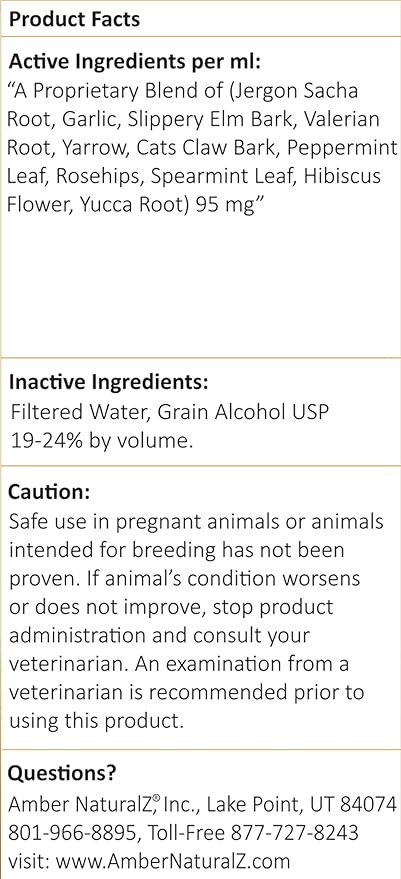 Amber NaturalZ Adizone C Herbal Supplement for Cats | Supports Healthy Inflammatory Response, Occasional Discomfort, and Normal Joint Function | Natural Aid for Active and Aging Felines