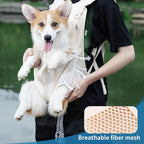 Dog Front Carrier Backpacks for Small Dogs, Legs Out Pet Carrier Sling Backpack with Adjustable Padded Ventilated Shoulder Straps, Easy-Fit for Traveling Hiking Camping