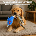 24” No Stuffing Duck Dog Toy – Large Durable Plush Bird with 2 Squeakers & Crinkle Sound, Tough Chew Toy for Medium & Large Dogs, Interactive Fetch & Tug Toy for Aggressive Chewers