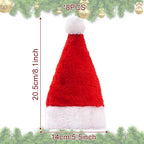 Nydotd 8 Pieces Dog Santa Hat PET Christmas Hat Small Santa Cat Hats Soft Plush Christmas Costumes Supplies for Tiny Dog Cat Puppy Kitten Crafts