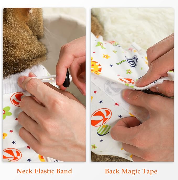 ANWA Cat Recovery Suit - Breathable Cat Onesie for Cats After Surgery Female, Kitten Surgery Recovery Suit Female Abdominal Wounds