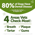 WHIMZEES Wellness Freshzees Dog Dental Treats, Natural Chews, Extra Small Size Stick, (56 Count)