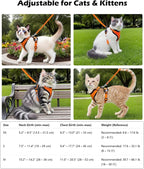 Luxelle 2 Pack Escape-Proof Cat Harness and Leash Set for Walking – Adjustable No Pull Soft Vest with Easy-Wear Buckle, Reflective Straps, Breathable Mesh – Outdoor Travel Harness for Cats & Kittens