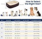 Miguel Orthopedic Dog Bed for Small Dog, Cat Beds for Indoor Cats, Memory Foam Pet Bed Washable Removable Cover, Calming Puppy Bed with Side, Dog Couch Comfort Sofa, Egg Foam Support, Brown 20 inches