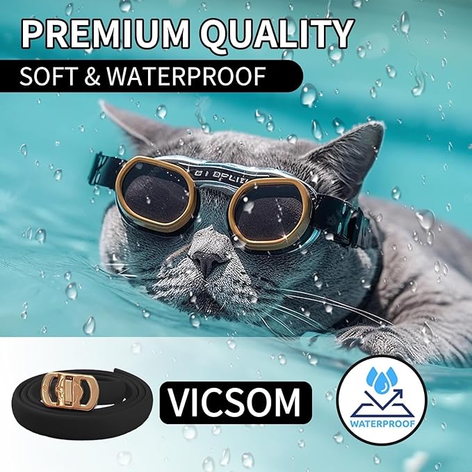 VICSOM 4 Pack Flea and Tick Collar for Cats, 32 Months Treatment, Waterproof Adjustable Kitten Flea Collar, Flea Prevention, Black