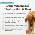 Natural Dog Company Skin & Coat Oil (16 oz.), Supports Skin Health, Fish Oil Supplements for Dogs, Soft Coat, Fish Oil & Flaxseed Oil, Fatty Acids, Bottle of Dog Fish Oil with Pump, Antioxidant