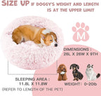 Himax Dog Beds for Medium Dogs, Pink Dog Bed with Blanket Attached, Calming Anti-Anxiety Fluffy Dogs Beds Washable (20"/26"/35")