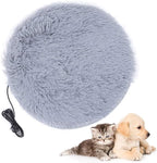 USB Charging Interface Cat Plush Mat,Pet Heating Pad, Plush Puppy Heating Pad, Professional Manufacturing Pet Warming Pad Pet Heating Blanket for Small Dogs Cats(Silver Gray)