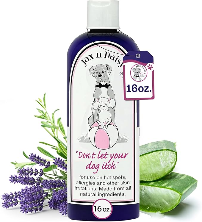 Jax N Daisy Don’t Let Your Dog Itch Lotion, 16 oz – Itch Relief for Dogs, Anti-Itch Skin Soother & Grooming Care