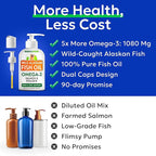 BARK&SPARK Omega 3 Fish Oil for Dogs - w/Wild Alaskan Salmon Oil for Dogs, Fish Oil Liquid Supplement for Pets, EPA+DHA Fatty Acids, Skin&Coat Support - Itch&Allergy Relief, Joint, Immune&Heart Health