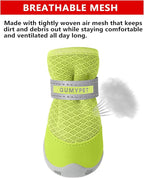 QUMY 4PCS Dog Shoes for Small Dogs, Hot Pavement Summer Puppy Dog Boots & Paw Protectors with Soft Anti-Slip Rubber Sole, Mesh Breathable Dog Booties for Hardfloors, Walking Running