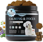 Calming Chews for Dogs – Calming Treats for Anxiety, Stress, Separation, Travel&Thunder, Relaxation & Focus Support with L-Theanine, Valerian Root, Chamomile & Ashwagandha, Bacon Flavor, 90Ct