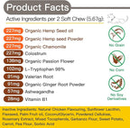 Advanced Calming Chews for Dogs, Dog Calming Chews - Anxiety Relief Treats and Bites for Dogs - Separation, Barking, Thunder, Noise, Stress, Pet Supplement, All Ages & Sizes - (Chicken 240 Ct)