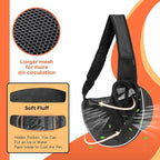 YUDODO Pet Sling Carrier for Small Dogs & Cats – Hands-Free Puppy Carrier with Safety Hook, Large Zipper Pocket, Soft Breathable Mesh, Adjustable Strap & Reflective Strip (Black 3.0 M)