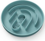 OHMO Slow Feeder Cat Bowl, Silicone Anti-Choking Dog & Pet Bowl, No Suction Cup, Slows Down Eating for Small Pets (S-Infinite, Light Blue)