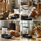 Gardner Pet Automatic Dog Water Dispenser Gravity Stainless Steel Water Waterer Feeder, 100% BPA-Free Large Capacity Water Feeding Bowls for Medium & Large-Sized Dogs Cats Other Pets -(1 Gallon)