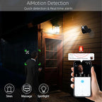 4PC 5G/2.4G Security Cameras Wireless Outdoor,2K Battery Powered Camera for Home Security,WiFi Home Indoor Camera with AI Motion Detection,Siren, Color Night Vision,2-Way Talk, IP65, SD/Cloud,Alexa