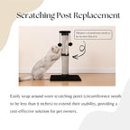 Boho Sisal Cat Scratcher Mat with Hook and Loop Strips (Scratch Protector for Carpet, Sofa, Wall and Furniture), Durable and Shedding-Resistant Surface (Table Leg Protector, Fishbone)