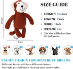 3-Layered Stuffed Dog Toys for Medium Large Dogs, Large Plush Squeaky Dog Toys to Keep Them Busy for Small Medium Large Breed, Cute Animals Puppy Teething Chew Toys - Monkey L