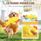 Quack-Quack Duck Dog Toy,Durable Plush Chew Toy with Sounds,Stuffed Plush Calming Duck Dog Toy for Indoor Puppies and Senior Pups (A-Green, Small)