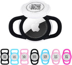 QR Code Pet ID Tag Case - Waterproof Silicone Holder for Small Dog Collar, No GPS Needed Pet Tracking Accessory (Black, Small)