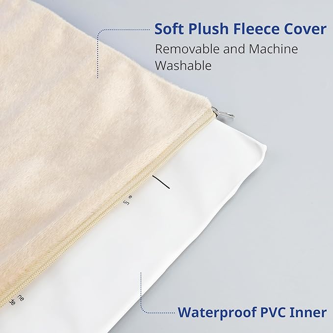 NICREW Large Dog Heating Pad, 35.4" x 23.6" Temperature Adjustable Heated Dog Bed with Auto Shut Off Timer, Indoor Pet Heated Bed Mat for Cats and Dogs