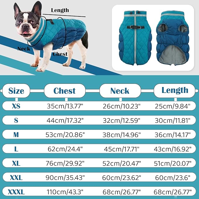 Dog Jackets for Large Dogs, Large Dog Winter Coat, Pet Cold Weather Coats, XXXL Pet Jacket with D-Ring, Waterproof Coat with Back Zipper,Snowsuit Labrador German Shepherd Doberman,XXXL