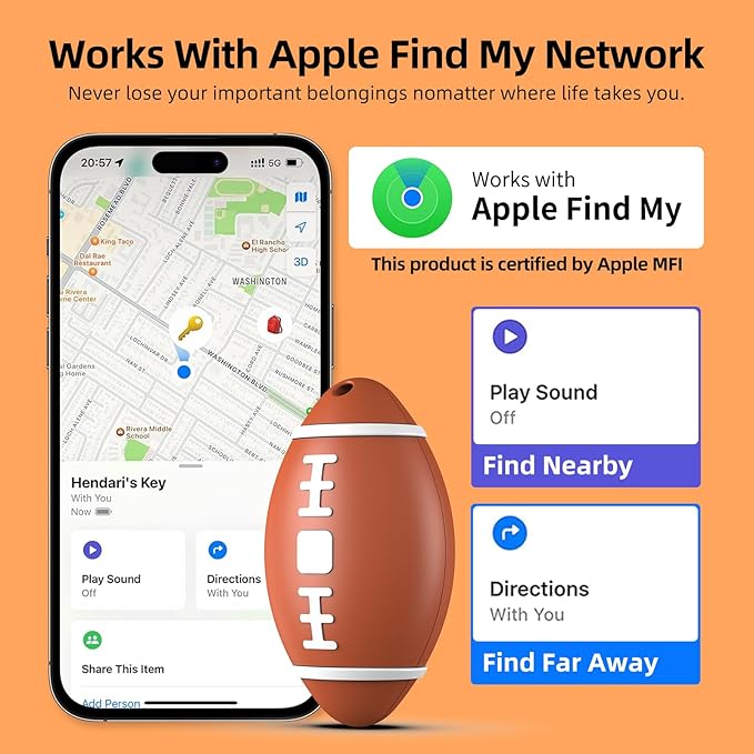 QDAN GPS Dog Tracker Collar: Pet Location Tracker, Smart Item Finder, No Charging, Waterproof, Dog Collar Attachment, Compatible with iOS Only (One Piece)