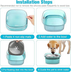 UPSKY 70oz Dog Water Bowl 2L No Spill Dog Bowl Large Capacity Spill Proof Slow Water Feeder, No Splash Dog Bowl Pet Water Dispenser Vehicle Carried Travel Slow Drinking Bowl for Messy Drinkers, Cats