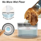 1Gallon No Spill Dog Water Bowl-3.8L Large Capacity, BPA-Free, Anti-Splash & Anti-Digging Design with Non-Slip Base, for Messy Drinkers