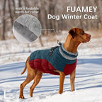 FUAMEY Dog Coat for Small Dogs,Waterproof Dog Winter Jacket with Harness Built in Puppy Cold Weather Coats Reflective Pet Vest with Zipper Warm Fleece Dogs Snowsuit Windproof Dark Blue XS