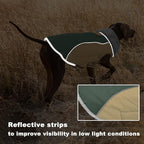 Doglay Dog Jacket Waterproof Dog Coat, Reflective Cold Weather Winter Coat, Adjustable Turtleneck Fleece Puppy Snow Jacket with Harness Hole for Small Medium Large Dogs