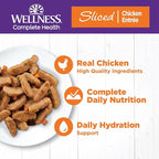 Wellness Complete Health Sliced Adult Wet Cat Food, Natural, Protein-Rich, Grain Free, 3 Ounce, 24 Pack, (Chicken Entrée)
