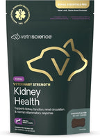 Vetriscience Veterinary Strength Kidney Health Chews - Balanced Kidney Support for Pets - Feline & Canine Renal Support - Holistic Formula - Chicken Liver Flavor - 60 Count