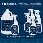 Eco Strong Cat Stain and Odor Remover| Enzyme Urine Odor Neutralizer - Stain Remover for Carpet, Litter Boxes, Bedding, and Laundry [160 Fl Oz Bundle]