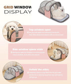 Expandable Pet Carrier Backpack, Cat Carrier Backpacks with Breathable Mesh for Cats Small Dogs Puppies Up to 25 Lbs Airline Approved Waterproof Travel Carrier with Safety Buckle for Hiking & Flights