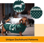 Leletail Dachshund Sweater, Turtleneck Dog Sweaters for Small Dogs, Warm Pullover Knitted Pet Coat, Cold Weather Dachshund Clothes, Fall/Winter Cozy Outfit (XS-XL)